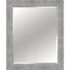 Rectangle Solid Wood Waves Silver Wall Mirror, 36x46 3 Rectangle Solid Wood Waves Silver Wall Mirror, 36x46 -Luxeframe Shop rectangle solid wood waves silver wall mirror 36x46 1