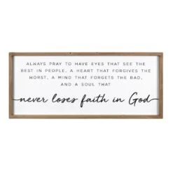 Religious Sentiment Wall Sign, 14x32