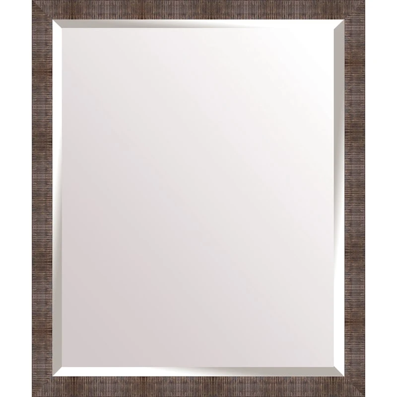 Ribbed Bronze Wall Mirror, 21x25 1 Ribbed Bronze Wall Mirror, 21x25