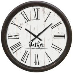 Round Gather Wall Clock, 20"