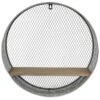 Round Metal & Wood Galvanized Wall Shelf, 18" 4 Round Metal & Wood Galvanized Wall Shelf, 18" -Luxeframe Shop round metal wood galvanized wall shelf 18
