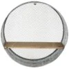 Round Metal & Wood Galvanized Wall Shelf, 20" -Luxeframe Shop round metal wood galvanized wall shelf 20