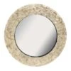 Round Mother Of Pearl Framed Gallery Wall Mirror, 30" -Luxeframe Shop round mother of pearl framed gallery wall mirror 30