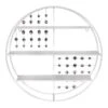 Round White Metal Wall Shelf, 24x11 3 Round White Metal Wall Shelf, 24x11 -Luxeframe Shop round white metal wall shelf 24x11 1