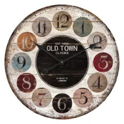 Round Wood Wall Clock, 23"