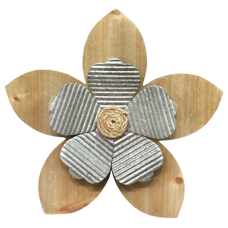 Rustic Flower Wall Decor, 15" 1 Rustic Flower Wall Decor, 15"