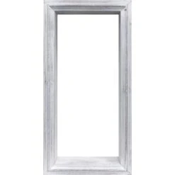 Scroll Accent Open Framed Wooden Wall Shelf, 24x14