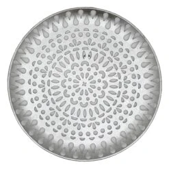 Set Of 3 Silver Metal Discs Wall Decor -Luxeframe Shop set of 3 silver metal discs wall decor 2