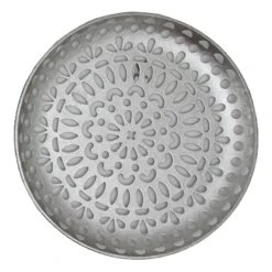 Set Of 3 Silver Metal Discs Wall Decor -Luxeframe Shop set of 3 silver metal discs wall decor 3