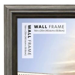 Silver Black Inner Poster Frame, 16x20 -Luxeframe Shop silver black inner poster frame 16x20 2