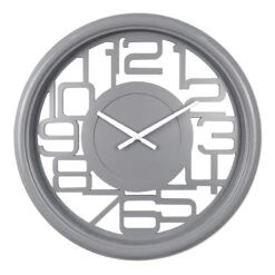 Silver Cutout Wall Clock, 20"