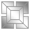 Silver Framed Accent Wall Mirror, 16" -Luxeframe Shop silver framed accent wall mirror 16