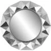 Silver Geometric Dimensional Round Wall Mirror, 36" -Luxeframe Shop silver geometric dimensional round wall mirror 36