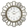 Silver Mirror Gallery Wall Clock, 30" 4 Silver Mirror Gallery Wall Clock, 30" -Luxeframe Shop silver mirror gallery wall clock 30