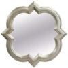 Silver Quatrefoil Wall Mirror, 18" -Luxeframe Shop silver quatrefoil wall mirror 18