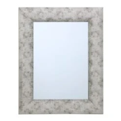 Silver Raised Dots Framed Wall Mirror, 22x28