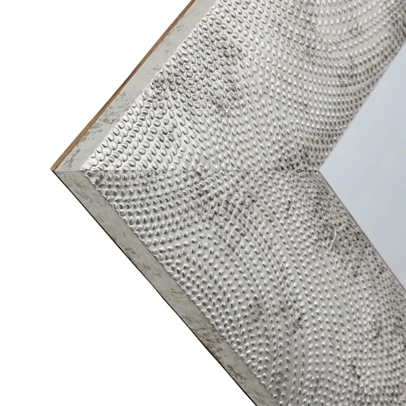 Silver Raised Dots Framed Wall Mirror, 22x28 4 Silver Raised Dots Framed Wall Mirror, 22x28 - Image 4