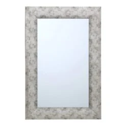 Silver Raised Dots Framed Wall Mirror, 24x36
