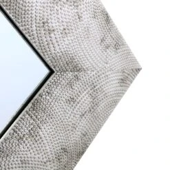 Silver Raised Dots Framed Wall Mirror, 24x36 -Luxeframe Shop silver raised dots framed wall mirror 24x36 3