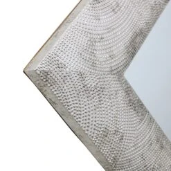 Silver Raised Dots Framed Wall Mirror, 24x36 -Luxeframe Shop silver raised dots framed wall mirror 24x36 4