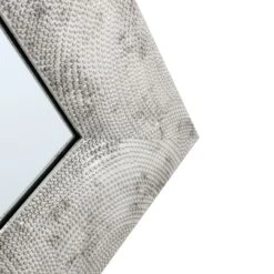 Silver Raised Dots Framed Wall Mirror, 24x58 -Luxeframe Shop silver raised dots framed wall mirror 24x58 4