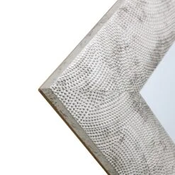 Silver Raised Dots Framed Wall Mirror, 24x58 -Luxeframe Shop silver raised dots framed wall mirror 24x58 5