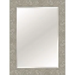 Silver Woven Distressed Wall Mirror, 32x44