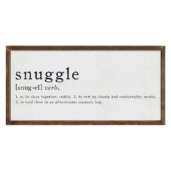 Snuggle Definition Wall Sign, 12x24