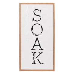 Soak Bathroom Wall Art, 12x24