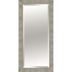 Solid Silver Wood Nest Floor Mirror, 32x68