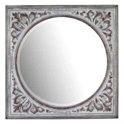 Square Medallion Wall Mirror, 20"