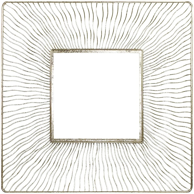 Square Wire Framed Wall Mirror, 27x28 1 Square Wire Framed Wall Mirror, 27x28