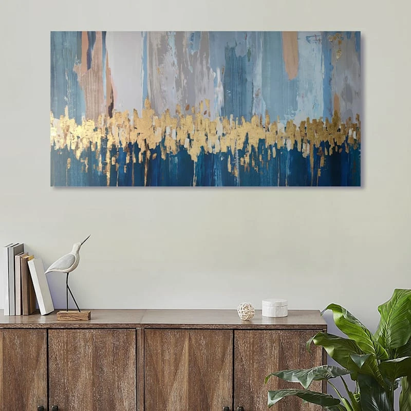 Starlight Abstract Canvas Wall Art, 60x30 2 Starlight Abstract Canvas Wall Art, 60x30 - Image 2