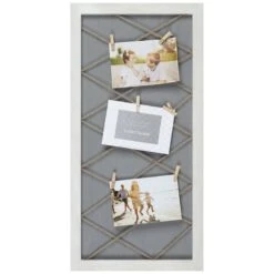 String Collage With Clothespin Photo Clips, 12x24