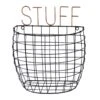 Stuff Metal Wall Basket, 13x14