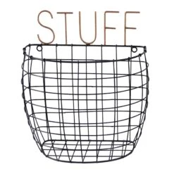 Stuff Metal Wall Basket, 13x14