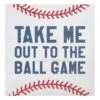 Take Me Out To Ball Game Baseball Canvas Wall Art, 14" 5 Take Me Out To Ball Game Baseball Canvas Wall Art, 14" -Luxeframe Shop take me out to ball game baseball canvas wall art 14