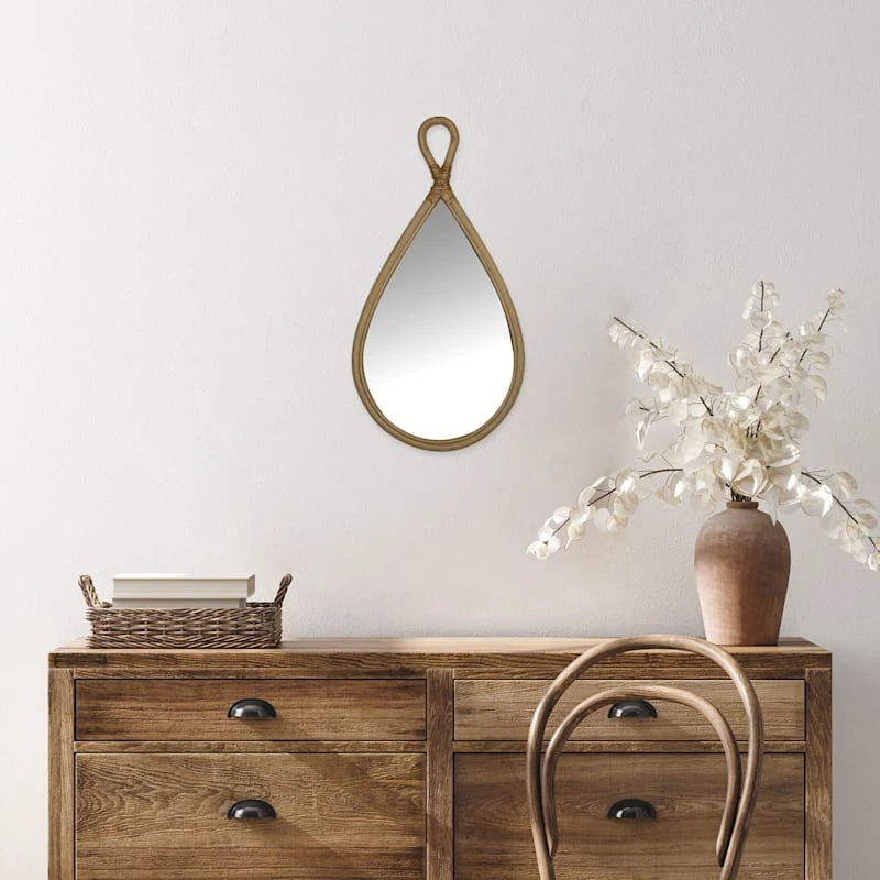 Teardrop Shaped Wall Mirror, 11x22 2 Teardrop Shaped Wall Mirror, 11x22 - Image 2