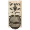 The Brewery Is Open White Bottle Opener With Barrel Cap Catcher, 8x15 -Luxeframe Shop the brewery is open white bottle opener with barrel cap catcher 8x15 1