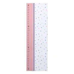 Tiny Dreamers Pink Polka Dot Height Ruler Wall Art, 12x48