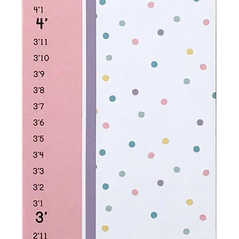 Tiny Dreamers Pink Polka Dot Height Ruler Wall Art, 12x48 2 Tiny Dreamers Pink Polka Dot Height Ruler Wall Art, 12x48 - Image 2