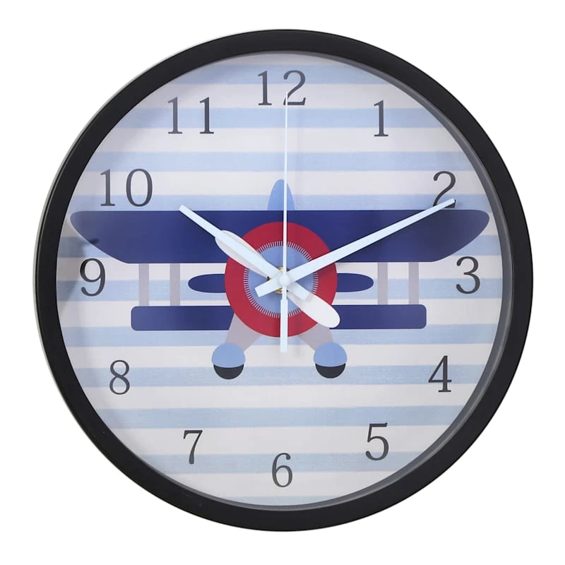 Tiny Dreamers Plane Wall Clock, 12" 1 Tiny Dreamers Plane Wall Clock, 12"
