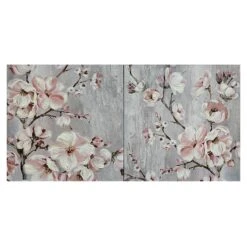 Tracey Boyd 2-Piece Cherry Blossoms Canvas Wall Art, 40x20
