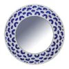 Tracey Boyd Blue Mosaic Round Wall Mirror, 24" -Luxeframe Shop tracey boyd blue mosaic round wall mirror 24