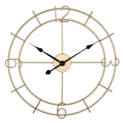 Tracey Boyd Gold Metal Wall Clock, 24"