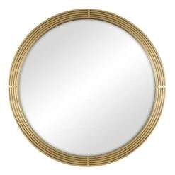 Tracey Boyd Gold Ribbed Wall Mirror, 34"
