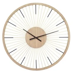 Tracey Boyd Round Wooden Wall Clock, 12"
