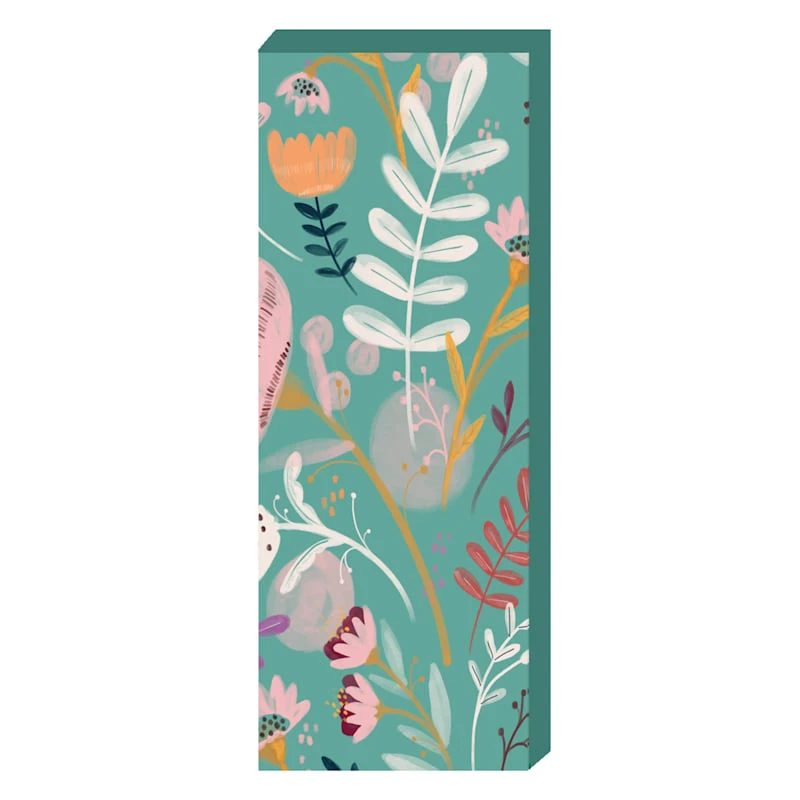 Tracey Boyd Teal Peruvian Floral Wall Art, 12x32 1 Tracey Boyd Teal Peruvian Floral Wall Art, 12x32