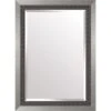 Triple Beaded Silver Wall Mirror, 30x36 -Luxeframe Shop triple beaded silver wall mirror 30x36 1