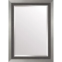 Triple Beaded Silver Wall Mirror, 30x36